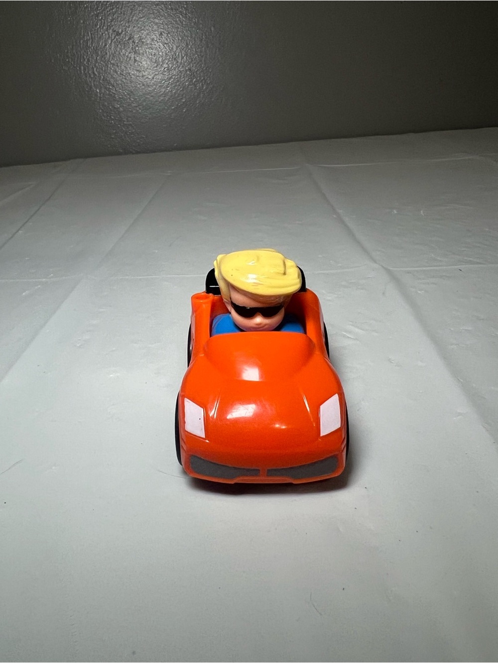 Fisher-Price Little People Orange Sports Car with Driver Figure 2013 Wheelies